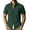 Olive Green, variant on HAOMEILI Mens Button Down Short Sleeve Shirts Casual Wrinkle-Free Dress Shirts Summer Beach