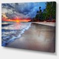 thumbnail image 2 of Fluffy Dark Clouds over Ocean - Seashore Canvas Art Print, 2 of 4