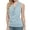 Light Blue, variant on Women's Drape Cowl Neck Sleeveless Backless Vest Tank Top Blouse
