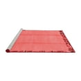 thumbnail image 2 of Ahgly Company Machine Washable Indoor Square Abstract Red Modern Area Rugs, 6' Square, 2 of 4