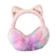 thumbnail image 1 of Orejeras con orejas de gato, calentadores de orejas de moda, orejeras de invierno para mujeres y niñas al aire libre Rosa, 1 of 6