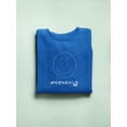 thumbnail image 3 of Moonchild Emoji - Cosmic Smiley Starry Night Men's Sweatshirt, 3 of 4