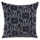 thumbnail image 1 of Almohada cuadrada Benzara Inc tela con patrón de medallón azul, 1 of 2
