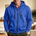 thumbnail image 5 of Men's Casual Hooded Jacket Zip Up Long Sleeve with Pockets Work Wear Jacket, 5 of 7