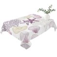 thumbnail image 2 of Pink Coastal Table Cloth Waterproof Tablecloths, Summer Beach Starfish Coral Shell Nautical Tablecloth Dining Table Cover for Kitchen Party Tabletop Outdoor, Rectangle Tablecloth 52x70 Inch, 2 of 9