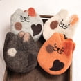 thumbnail image 1 of Sunjoy Tech Cartoon Cat Wool Felt Coaster Heat resistant Water Absorbent Non slip Table Kitchen Countertop Drink Coffee Tea Cup Holder Decoration, 1 of 8