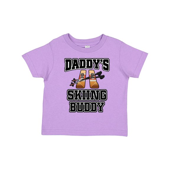 Inktastic Daddys Skiing Buddy Kids Skis Boys or Girls Toddler T-Shirt
