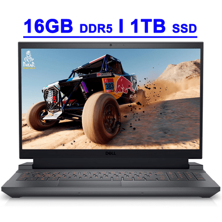 DELL G15 5530 Premium Gaming Laptop 15.6" FHD 165Hz (100% sRGB, 3ms, NVIDIA G-SYNC + DDS) Intel 10-core i5-13450HX 16GB DDR5 1TB SSD GeForce RTX 4050 Graphic Backlit USB-C Win11 Black