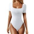 thumbnail image 1 of Uinagy Women's Slim Low-Cut Short-Sleeved Jumpsuit, 1 of 6