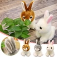 thumbnail image 3 of Grey 20Cm Gray Plush Bunny Doll For Kids Cute Stuffed Rabbit Toy Birthday Gift Home Decoration, 3 of 5