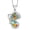 Butterfly Multicolor -20", variant on Murano Style Millefiori Glass Butterfly Necklaces for Women - Colorful Boho Necklaces for Women - Beach Jewelry Anniversary Engagement Stainless Steel 20 Inches Christmas Gifts