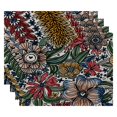 thumbnail image 3 of Simply Daisy 18" x 14" Zentangle Floral Floral Print Placemats, Set of 4, 3 of 3