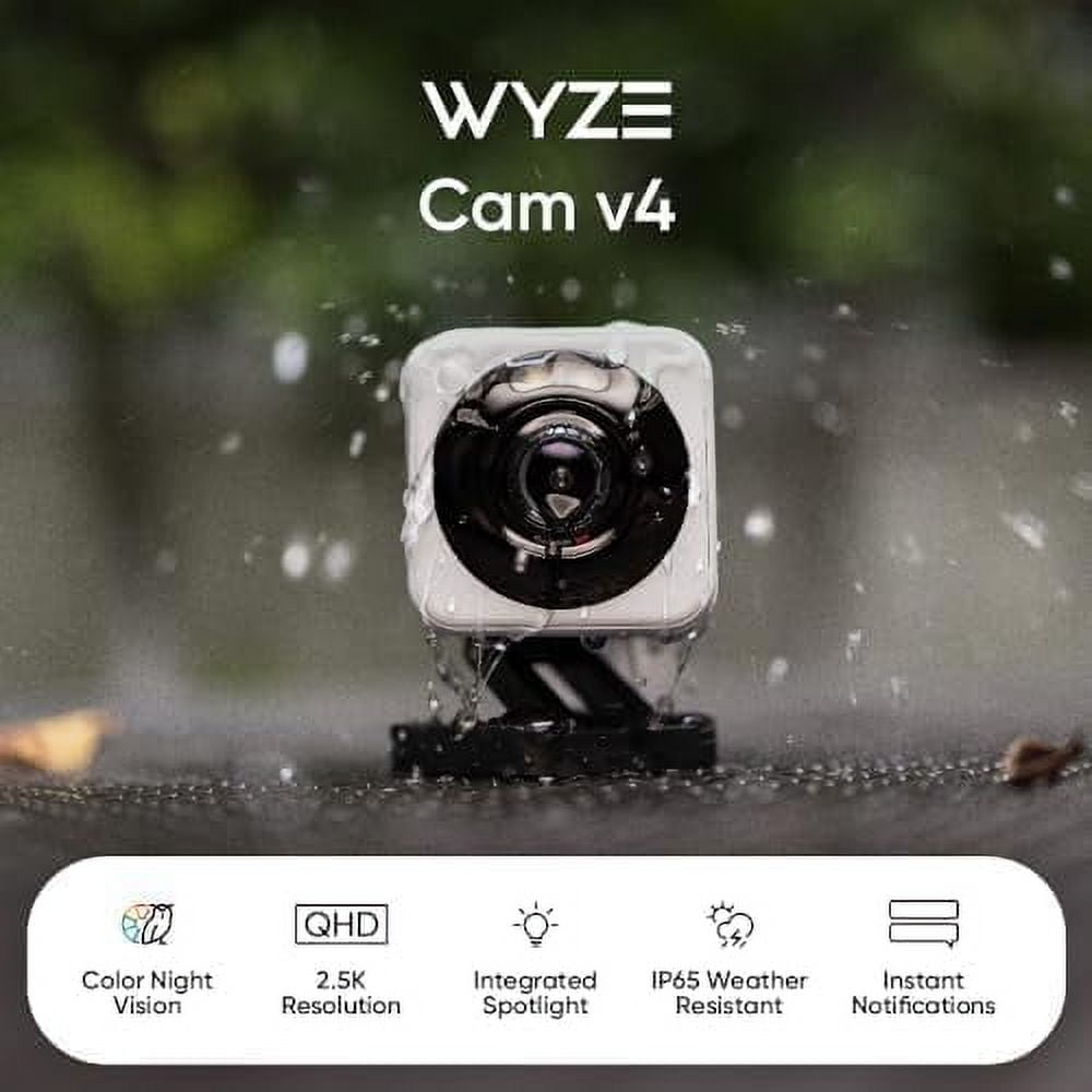 Wyze Cam v4 2K HD Wi-Fi Smart Home Security Camera Indoor/Outdoor Pet/Baby Monitor Motion Activated