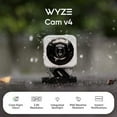 thumbnail image 2 of Cámara de Seguridad WYZE Cam v4, Smart HD 2K, Interior/Exterior, Monitor para Mascotas Bebés, Sirena inteligente Activado por Movimiento, Visión Nocturna en Color, Audio Bidireccional, con Cable Negro, 2 of 13