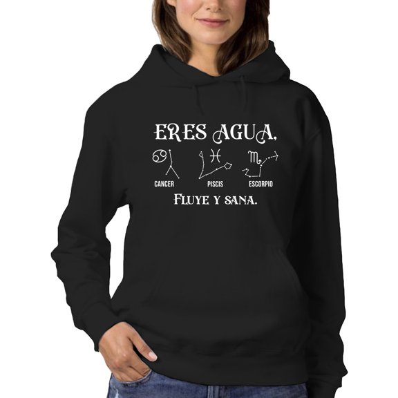 You're Water. Flow, Heal. Hoodie Women -Smartprints Designs, Female Small