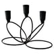 thumbnail image 3 of Candelabro de metal de 3 brazos para centro de mesa, soporte para velas para repisa de chimenea. Negro, 3 of 9