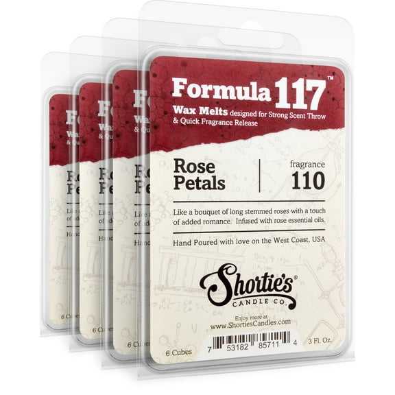 Rose Petals Wax Melts Bulk Pack - Highly Scented   Natural Oils - Shortie's Candle Company