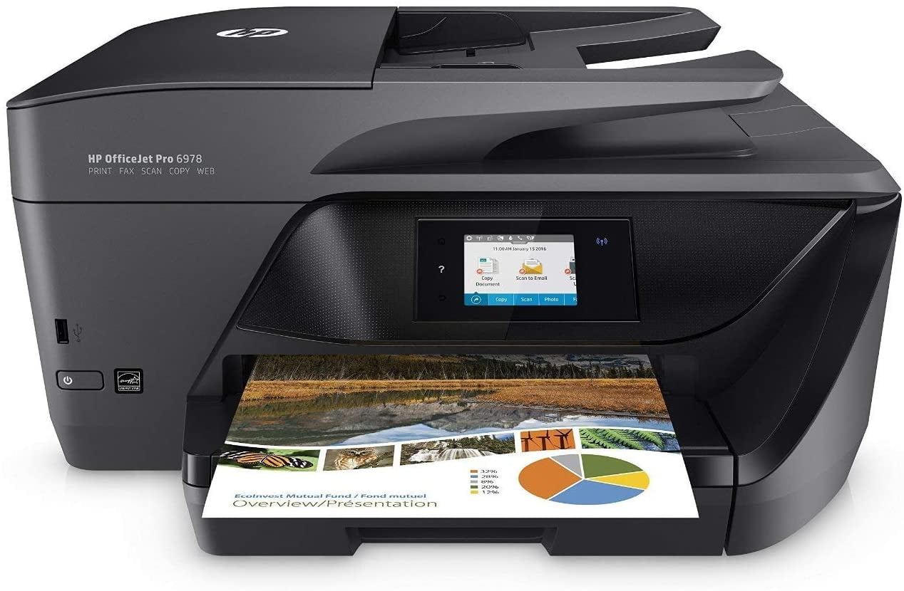 HP OfficeJet Pro 6978 All-in-One Inkjet Color Wireless Printer with Mobile, Two-Sided Printing and Scan, Instant Ink Ready (T0F29A)