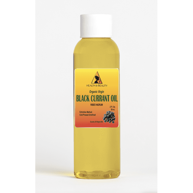 Huile de Graines de Cassis Non Raffinée Vierge Biologique 15 % gla Pressée à Froid de Qualité Supérieure Fraîche pure 2 oz