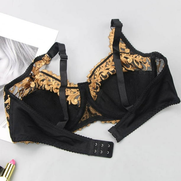 Womens Lace Bra No Wire Comfort Sleep Bra Plus Size Workout Activity Bras  with Non Removable Pads Shaping Women Bra Sexy Black at  Women's  Clothing store