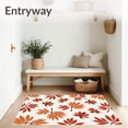 thumbnail image 3 of ODIKA 3'x5' Machine Washable Non-Slip Area Rug, Elegant Falling Leaves Artistic Seasonal Accent High Traffic Rug with Pad, Orange, 602610, 3 of 8