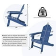 thumbnail image 3 of Costway 4 PCS Patio Adirondack Chair Weather Resistant Garden Deck with Cup Holder Navy, 3 of 8