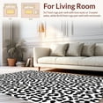 thumbnail image 2 of ODIKA 3'x5' Machine Washable Non-Slip Area Rug, Bovine Echoes Speckled Hide Style High Traffic Rug, Black, 304423, 2 of 7