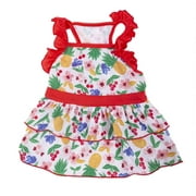 Vibrant Life Pineapple Tiered Skirt Dress for Dogs or Cats, Size Xsmall