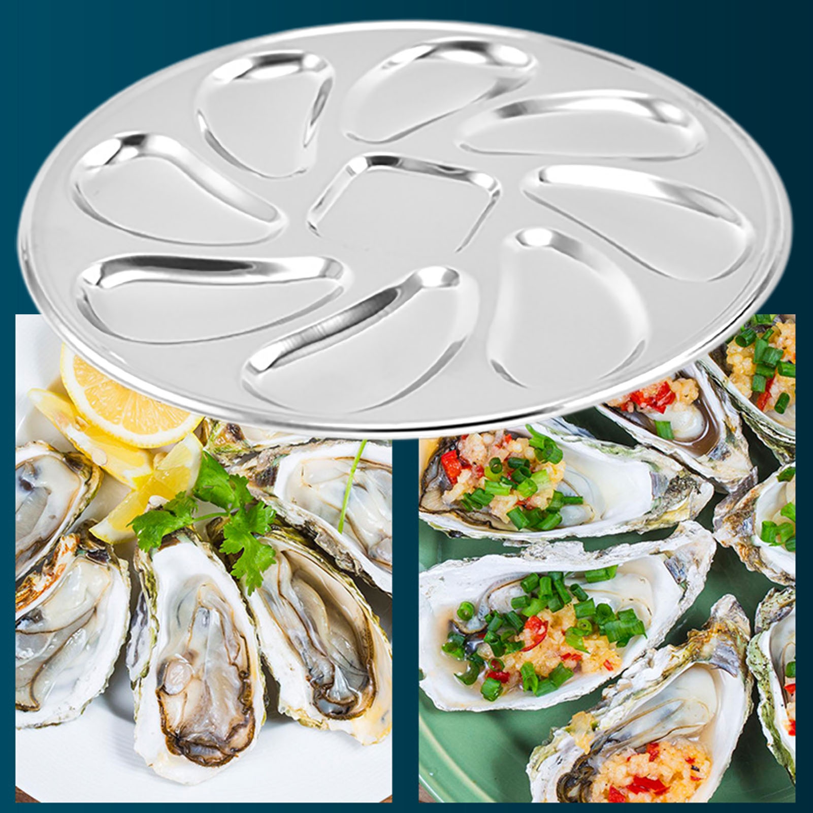 Plateau à Huîtres En Inox TOPQINFENGYUE - Élégant Et Pratique