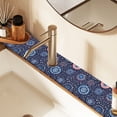 thumbnail image 2 of Yayeee Faucet Mat for Kitchen Sink 14.7" Diatomite Long Splash Guard Pad, Blue Fireworks Pattern, 2 of 7