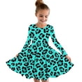 thumbnail image 1 of LOVZFMLL Robe d'Été à Manches Courtes pour Filles, Col Rond Imprimé, 1 of 4