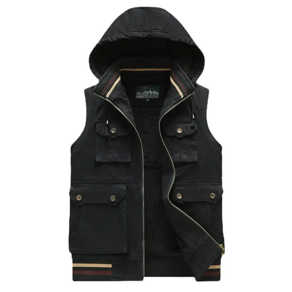 Durtebeua Sleeveless Jackets Coats Stand Collar Winter Casual Sport Vest with Pockets Vests For Men Casual