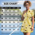 thumbnail image 5 of Psesaysky Bee Honey Print Tennis Dress for Women Golf Dresses with Pockets and Shorts Short Sleeve Quick Dry Workout Exercise Outfit 2 Pieces V-Neck Outfits with Collar, 5 of 7