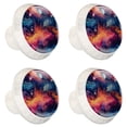 thumbnail image 2 of 4 Pcs Round White Knobs for Kitchen Cabinet Cupboard Dresser Bookcase Galaxy Drawer Pulls Handles Home Decor, 2 of 8