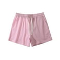 thumbnail image 3 of HOOMEUMY Men's Two-Tone Drawstring Elastic Waist Breathable Classic Solid Quick Dry Stretch Shorts with Pockets Pink XXXXL, 3 of 3