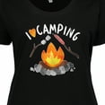 thumbnail image 4 of Inktastic I Love Camping- Campfire, Hot Dog, Marshmallows Women's Plus Size T-Shirt, 4 of 5