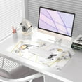 thumbnail image 3 of Mouse Pad, Large Desk Pads On Top of Desks, PU Leather Waterproof Mousepad, Cute Computer PC Laptop Writing Pads Accessories for School Office Home 31.5" x 15.7" - Marble Print, 3 of 6