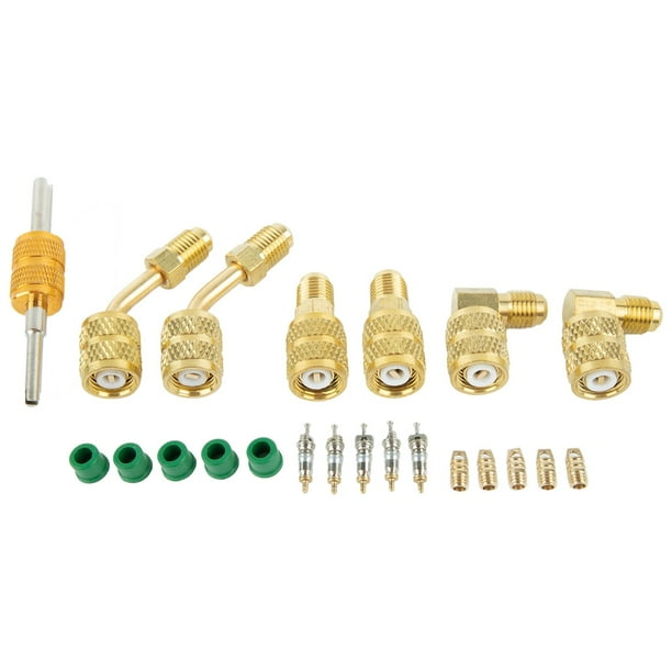 R410A Charging Vacuum Port Adapter Kit Straight Swivel HVAC Mini Split