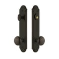 thumbnail image 6 of Grandeur 839593 Arc Solid Brass Tall Plate Single Cylinder Keyed Entry Set - Brass, 6 of 6
