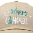 thumbnail image 4 of DALIX Womens Happy Camper Hat Soft Cotton Camping Caps in Khaki - Teal, 4 of 6