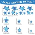 thumbnail image 5 of 12 pegatinas de pared de tortuga marina, pegatinas de vinilo de tortuga oceánica, pegatinas de baño subacuáticas, pegatinas de pared impermeables, decoración (azul), 5 of 5