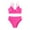 Hot Pink-2, variant on LUOGENLI Girls Swimsuit with Shorts 12-14 Toddler Girl 2 Piece Swimsuit Sport Solid High Waist Bikini Set Swimwear Bathing Suit Girls Swimsuit Size 8-10 16-18Years