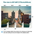 thumbnail image 3 of Peel and Stick Wallpaper Waterproof Ohio Town Skyline Wall Mural Decor Self Adhesive and Removable 69in x 98in, 3 of 8