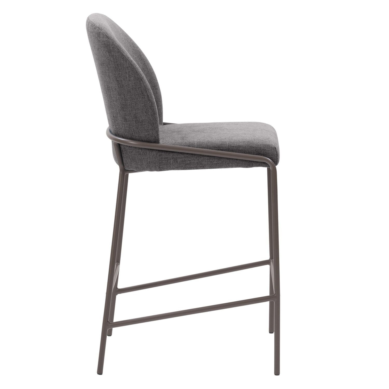 CorLiving Blakeley Modern Upholstered Indoor Counter Height Bar Stool with Metal Legs – Sold Individually