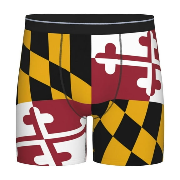 Men Maryland-Flag Boxer Briefs Novelty Boxer Shorts Underwear No Fly