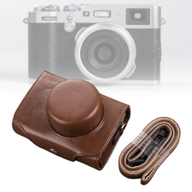 Camera Bag Camera Capacitación de transporte práctico Uso de viaje con bolsas de bolsa de cuerpo cruzado compacta para series de -m con lente de 22 mm color de café