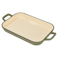 thumbnail image 1 of Chuck Hughes Rôtissoire Peu Profonde en Fonte, 2,38 L Vert, 1 of 1