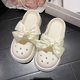 thumbnail image 1 of Sandalias de verano para mujer con suela blanda de EVA, zapatos con agujeros y suela gruesa con lazo, antideslizantes, informales y cómodas, para playa, 1 of 6