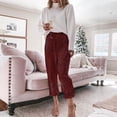 thumbnail image 1 of Pantalones casuales con volantes y cintura alta con lentejuelas y cuentas de otoño estilo europeo y americano para mujer, 1 of 5