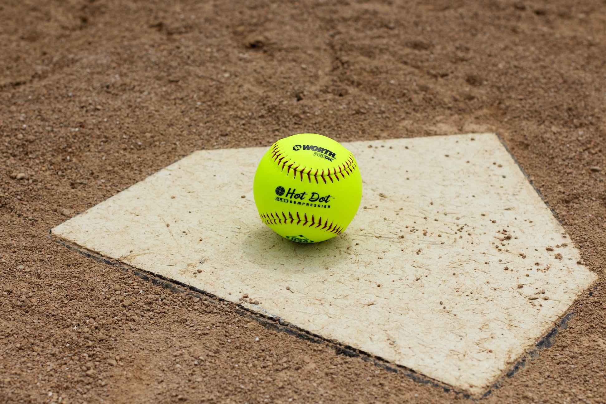 Worth Hot Dot ASA/USA Slowpitch Softballs, 12 inch, 4-Pack